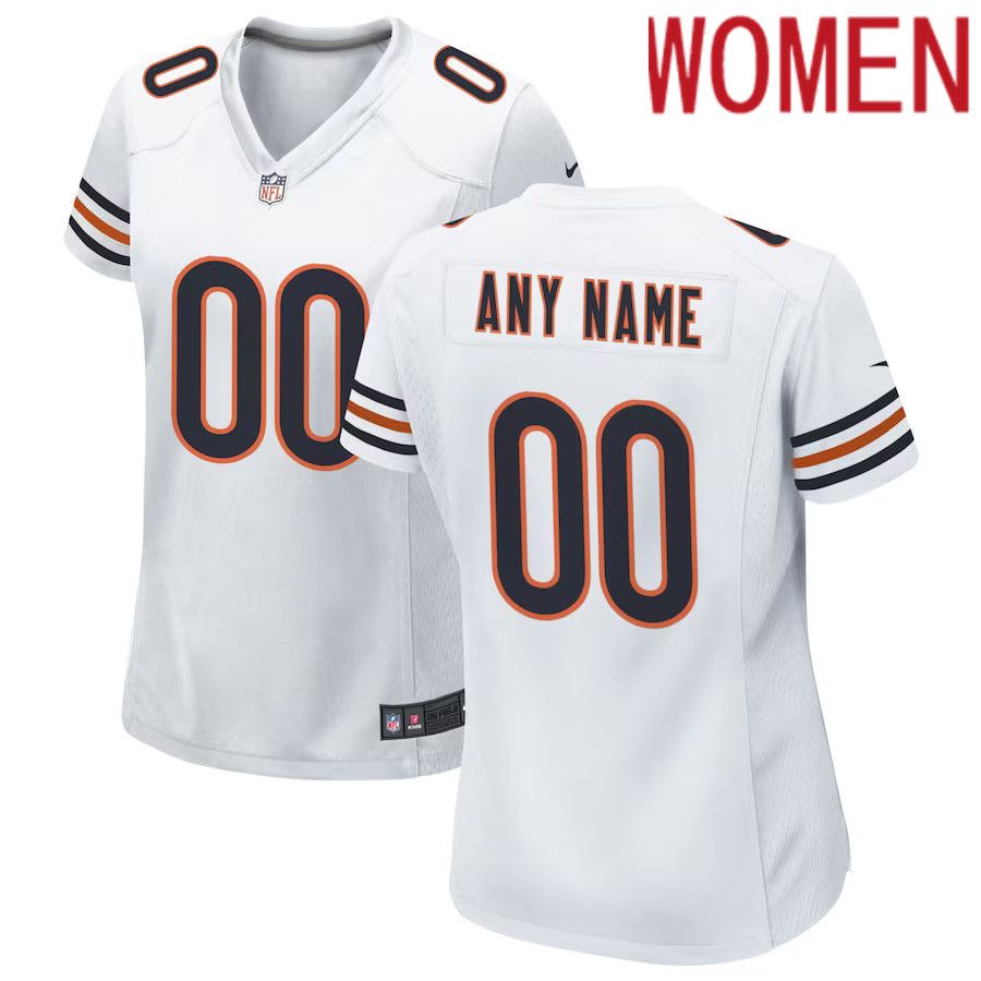 Women Chicago Bears Nike White Custom Game NFL Jersey
